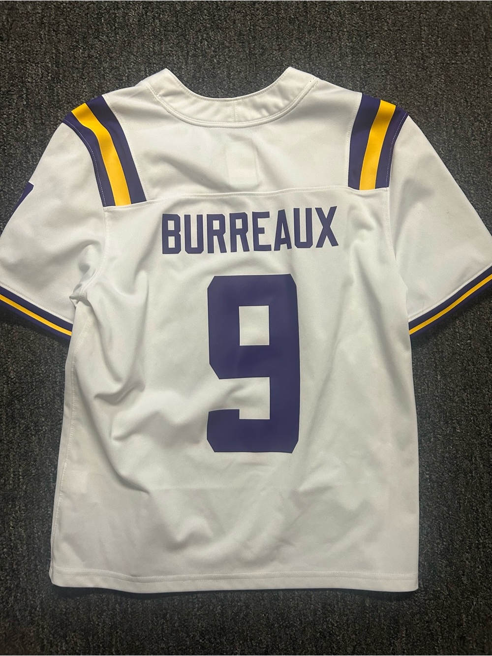 Nike Joe Burrow LSU Tigers Burreaux Football Jersey Sz Youth L Large White